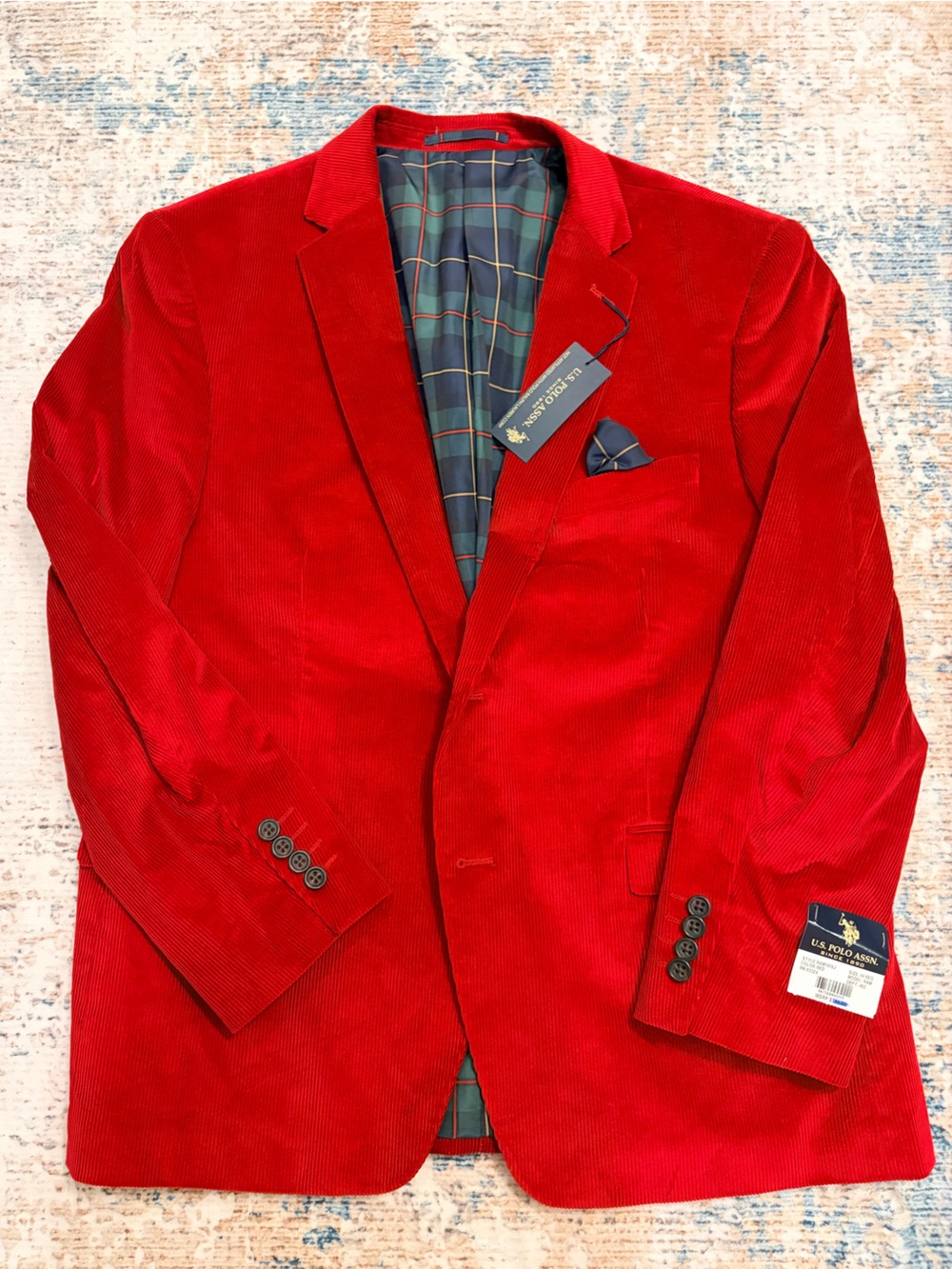 U.S. Polo Assn. Red Corduroy Shirt Jacket